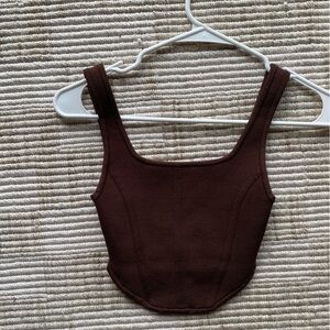 Aritzia Dark Brown Tank Top